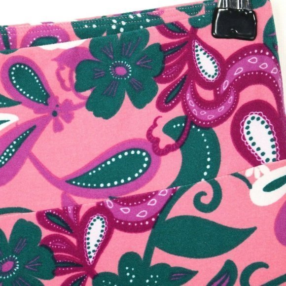 LuLaRoe Leggings Pink‎ Purple Green White Floral Size TC Tall & Curvy - Picture 7 of 12